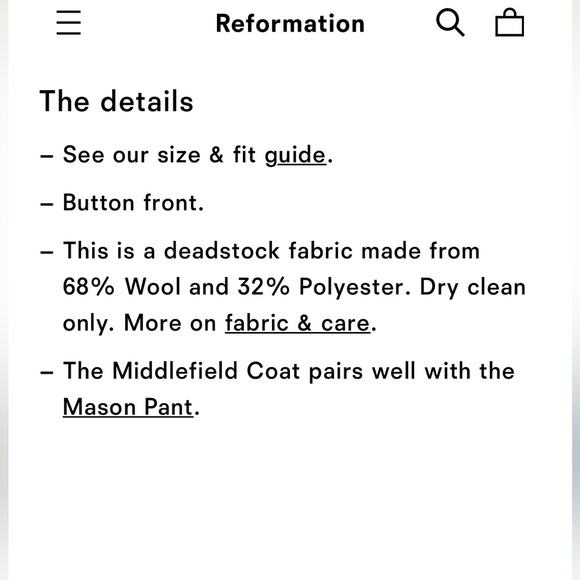 Reformation Middlefield Plaid Coat - Picture 4 of 11